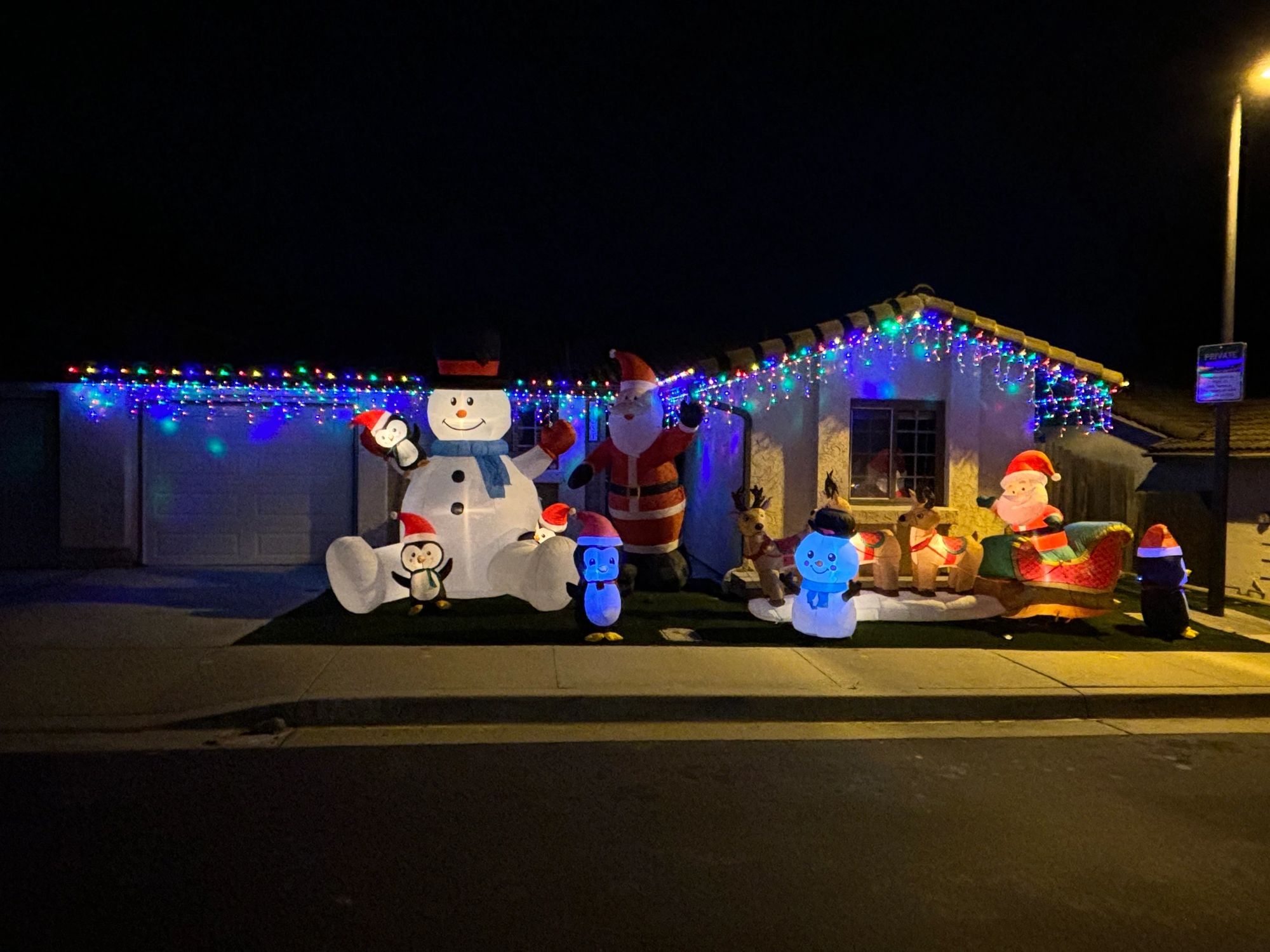 Holiday light install